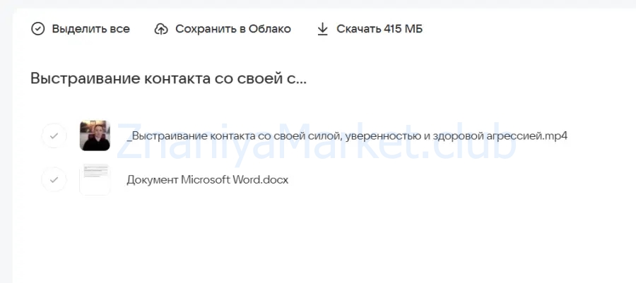 Выстраивание контакта со своей силой, уверенностью и здоровой агрессией (Анна Чернигова) скрин на облаке, фото 2 из 2.