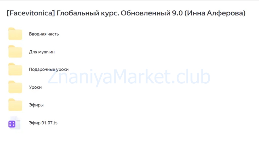 [Facevitoniсa] Глобальный курс. Обновленный 9.0 (Инна Алферова) скрин на облаке, фото 2 из 2.