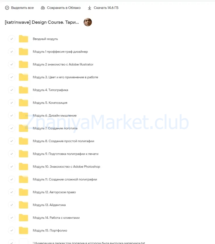 [katrinwave] Design Course. Тариф Regular (Катя Гаврилова) скрин на облаке, фото 2 из 2.