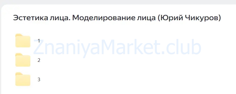Эстетика лица. Моделирование лица (Юрий Чикуров) скрин на облаке, фото 2 из 2.