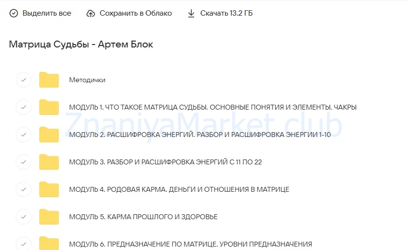 [Школа Нумерологии] Матрица Судьбы. Тариф Для себя (Артем Блок) скрин на облаке, фото 2 из 2.